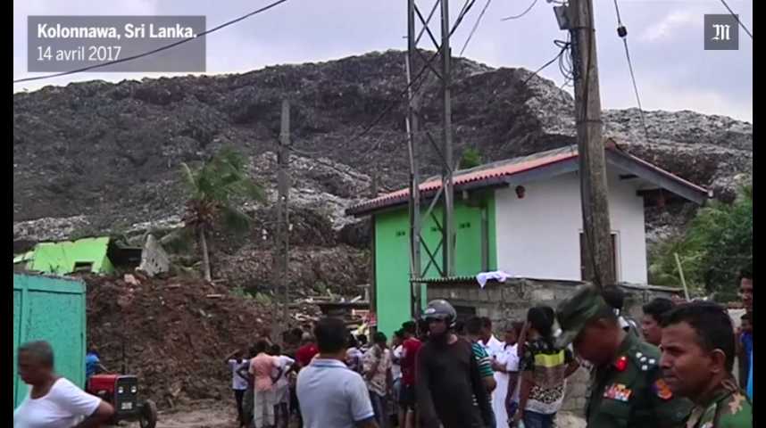 Dailymotion Sri Lanka : dans une décharge, une immense pile d’ordures s’effondre sur un bidonville